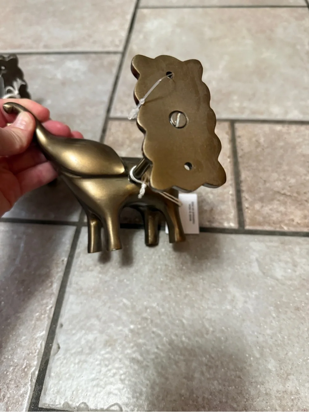 Anthropologie Brass Elephant Curtain Tie Backs - Set of 2